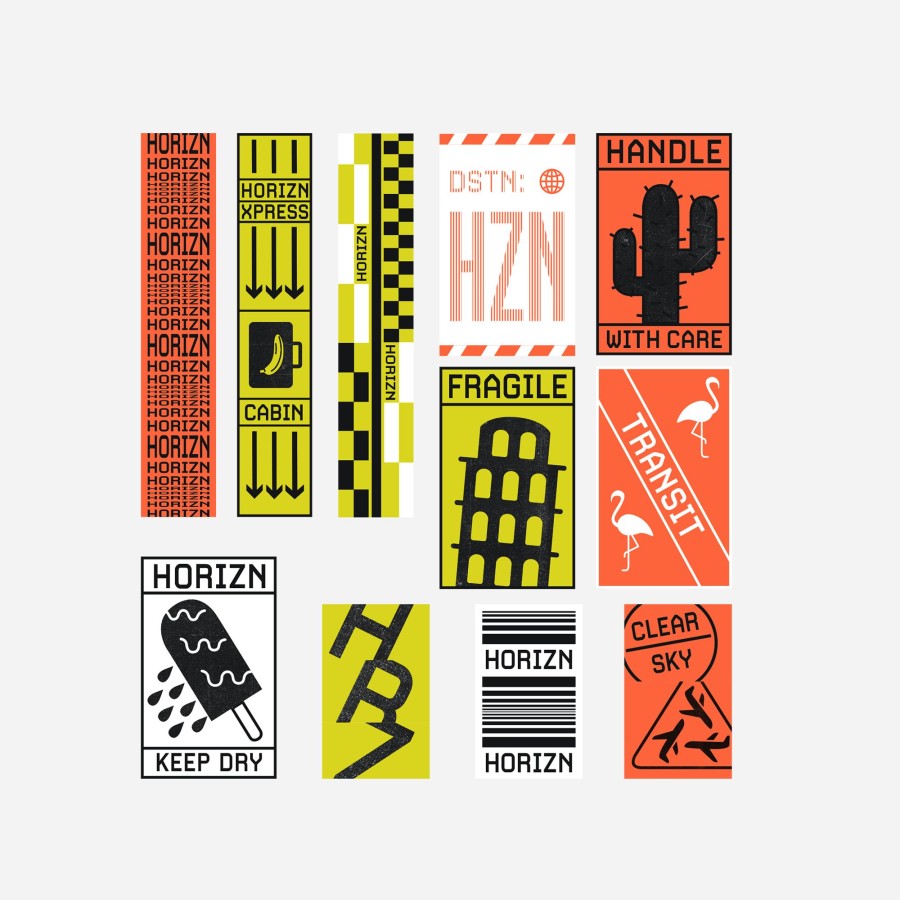 Accessoires Horizn Studios | Sticker Set Neon Nights Black