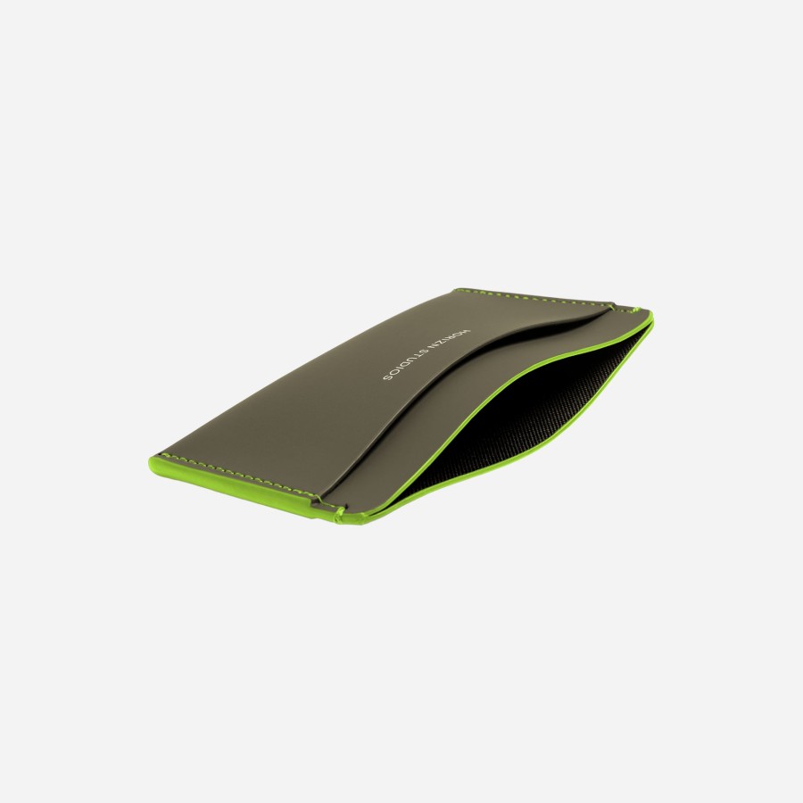 Accessoires Horizn Studios | Card Holder Dark Olive / Neon Green